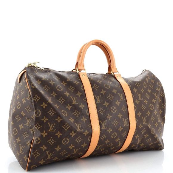 Louis Vuitton Keepall Bag Monogram Canvas 50 Brown - Picture 2 of 9